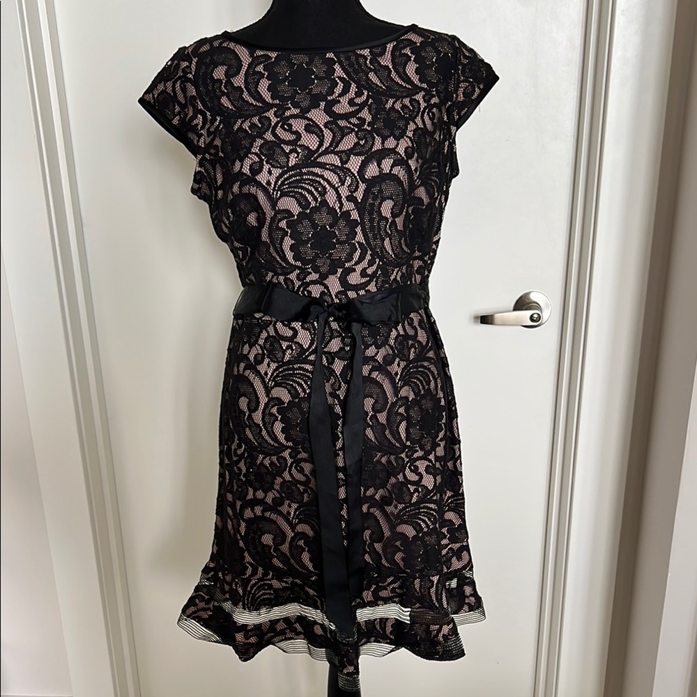 Black Sheath Dress with Flutter Sleeves